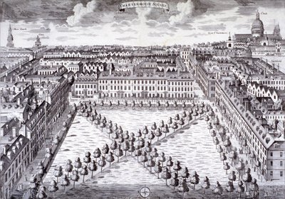 चार्टरहाउस स्क्वायर, फिन्सबरी, लंदन का विहंगम दृश्य, c1750 द्वारा सटन निकोल्स