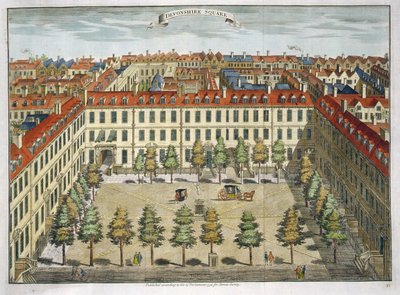 &39;स्टोव्स सर्वे ऑफ लंदन&39; के लिए डेवोनशायर स्क्वायर, पब 1754 द्वारा सटन निकोल्स