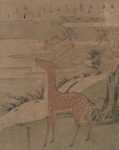 द क्राई ऑफ़ द स्टैग, सीए। 1760., सीए। 1760. द्वारा सुज़ुकी हरुनोबु