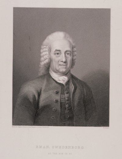 80 वर्ष की आयु में इमानुएल स्वीडनबॉर्ग (1688-1772), ए। फुलार्टन एंड कंपनी द्वारा प्रकाशित, विश्व धर्म से डब्ल्यू। हॉल द्वारा उत्कीर्ण। द्वारा स्वीडिश स्कूल