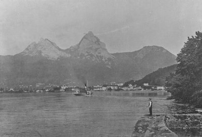 ब्रुनन एंड द माइथेन, लेक ऑफ़ द IV कैंटन (बी / डब्ल्यू फोटो) द्वारा स्विस फोटोग्राफर