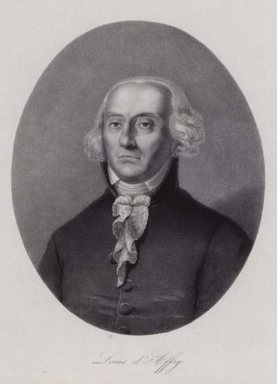 लुई d'Affry, स्विट्जरलैंड के पहले Landammann (उत्कीर्णन) द्वारा स्विस स्कूल