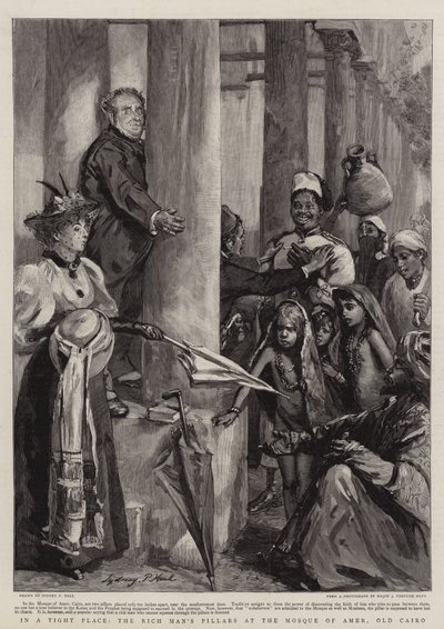 एक तंग जगह में, अमीर आदमी की आमेर की मस्जिद, ओल्ड काहिरा के स्तंभ द्वारा सिडनी प्रायर हॉल