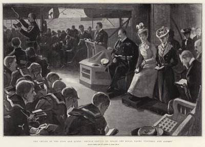 द क्रूज़ ऑफ़ द किंग एंड क्वीन, चर्च सर्विस ऑन द बोर्ड रॉयल रॉयल विक्टोरिया और अल्बर्ट द्वारा सिडनी प्रायर हॉल
