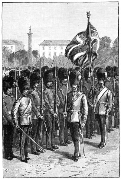 क्वीन बर्थडे पर रंग को ट्रूपिंग, सेंट जेम्ज़ पार्क, लंदन, 1900 द्वारा सिडनी प्रायर हॉल