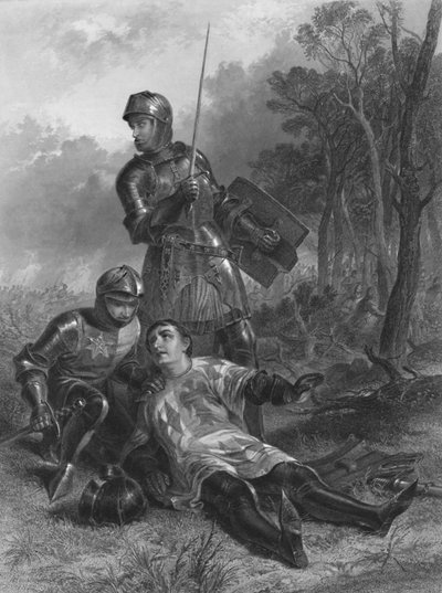 द डेथ ऑफ द अर्ल ऑफ वारविक किंग हेनरी VI, c1870 द्वारा टी। ब्राउन