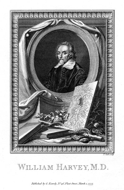 विलियम हार्वे, चिकित्सा चिकित्सक, 1777। द्वारा टी। कुक