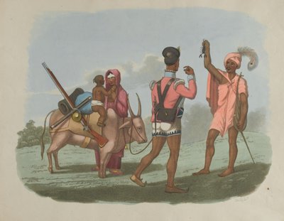 बंगाल के सिपाही और उनके परिवार ने बायरगेज जाति के एक व्यक्ति से मुलाकात की, जो 1799 में आया था द्वारा टी। मेडलैंड