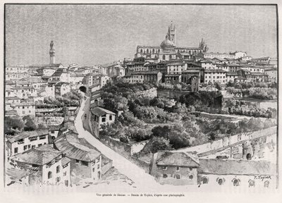 सिएना (इटली) का सामान्य दृश्य। एडौर्ड चार्टन (1807-1891), हैचेट, पेरिस द्वारा निर्देशित ले टूर डू मोंडे 1892 में यूजीन मुंत्ज़ (1845-1902) द्वारा कहानी "" ए ट्रैवर्स ला टस्केन "" को चित्रित करने के लिए टेलर द्वारा उत्कीर्ण। द्वारा टी टेलर