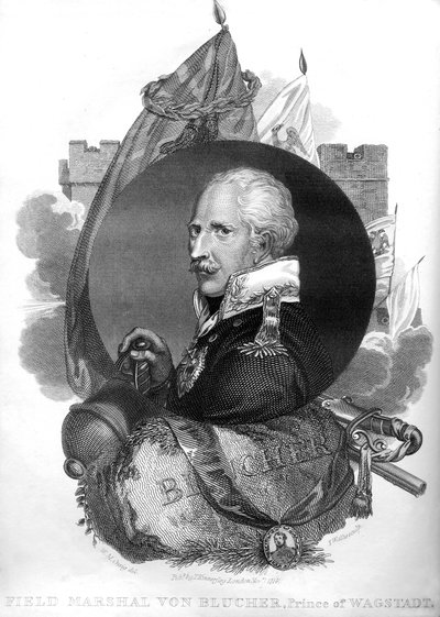 फील्ड मार्शल वॉन ब्लूचर, 1816 के वैगस्टाट के राजकुमार। द्वारा टी। वालिस