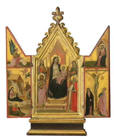Triptych (सोने के ग्राउंड पैनल पर तापमान) द्वारा तद्देव गड्डी