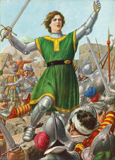 Caterina Sforza 12 जनवरी 1500 को Forli में प्रतिरोध का नेतृत्व करती है द्वारा टेंक्रेडी स्कार्पेलि