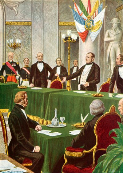 पेरिस कांग्रेस में कैवोर, 1856 द्वारा टेंक्रेडी स्कार्पेलि