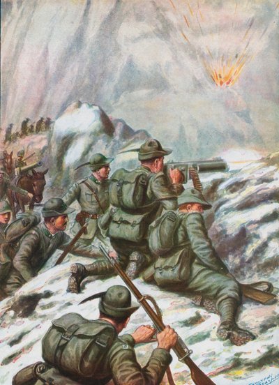 WW1 में इतालवी सैनिक द्वारा टेंक्रेडी स्कार्पेलि