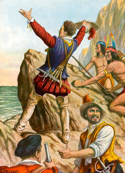 पेसको महासागर को वास्को नुन्ज़ डि बाल्बोआ देखता है द्वारा टेंक्रेडी स्कार्पेलि