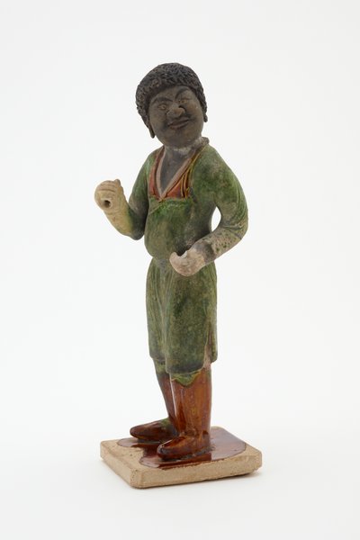 दूल्हा, c.700-750 (लीड-सिलिकेट ग्लेज़ और चित्रित विवरण के साथ मिट्टी के बरतन) द्वारा Tang Dynasty Chinese School