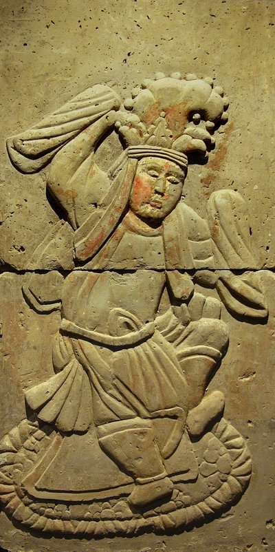 नर्तक, तांग राजवंश (618-907) के साथ टेराकोटा स्टील, शानक्सी प्रांत में खोजा गया, जियान में स्टेल्स वन संग्रहालय। फोटोग्राफी, लियोनार्ड डी सेल्वा, चीन, 2006। द्वारा तांग राजवंश चीनी स्कूल