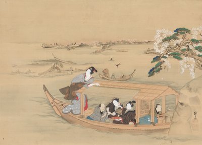नौका विहार, 1800 के दशक तक। द्वारा तिसै होकुबा