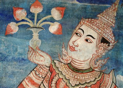 वत् फ्रा सिंह के विहार विहार में एक भित्ति से विस्तार द्वारा थाई स्कूल