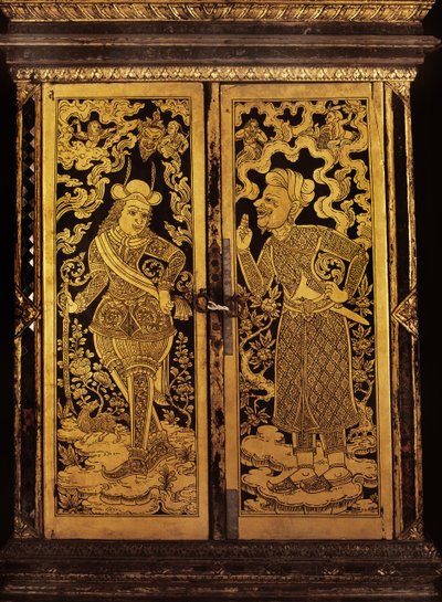 पांडुलिपि कैबिनेट, राम तृतीय का शासनकाल (1787-1851) (लकड़ी) द्वारा Thai School