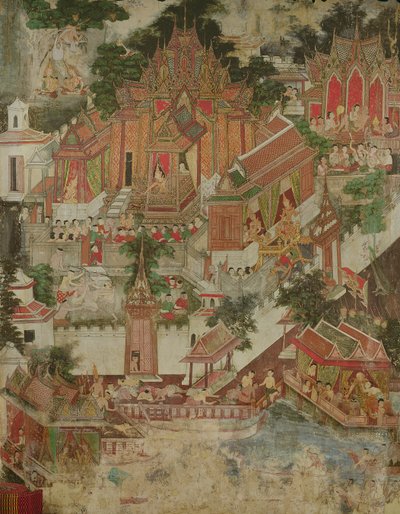 वेसंतरा जातक, वट सुवनाराम, थोंबुरी, 1831 द्वारा थाई स्कूल