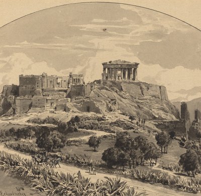 पश्चिम से एक्रोपोलिस, 1890। द्वारा कॉर्नर क्रशर से थिमिस्टोकल्स