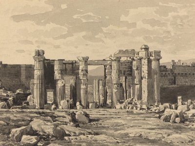 द प्रोपाइलियम फ्रॉम द ईस्ट, 1890। द्वारा कॉर्नर क्रशर से थिमिस्टोकल्स