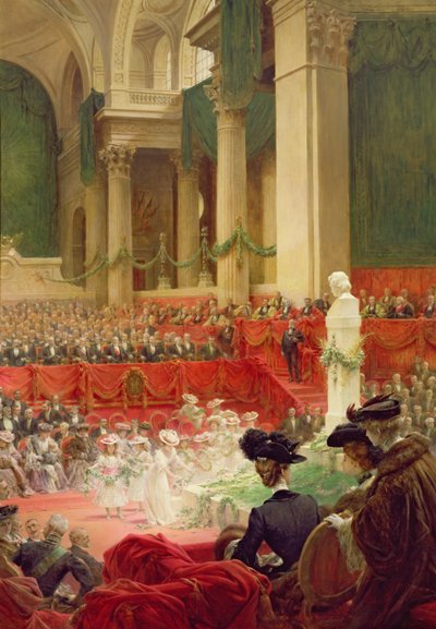 विक्टर ह्यूगो के जन्म की शताब्दी (1802-85) 26 फरवरी 1902 को मनाने के लिए पेंटहोन में समारोह द्वारा Theobald Chartran