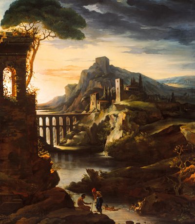 शाम: लैंडस्केप अ एक्वाडक्ट, 1818 के साथ। द्वारा थियोडोर गेरिकौल्ट