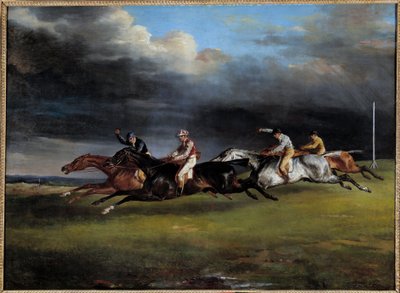 हॉर्स रेस का कहना है कि थिओडोर गेरिकॉल्ट (1791-1824) 1821 सन द्वारा एप्सम पेंटिंग में डर्बी। 0,92x1,25 वर्ग मीटर द्वारा थियोडोर गेरिकौल्ट
