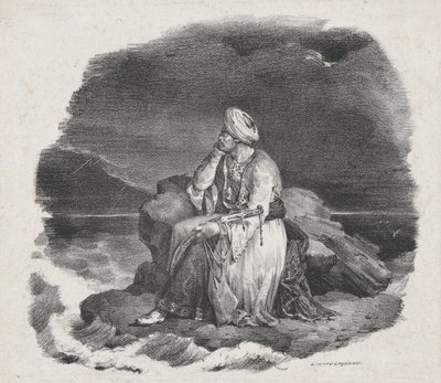 आई ड्रीम ऑफ हर इन द क्रैशिंग वेव्स, 1818। द्वारा थियोडोर गेरिकौल्ट