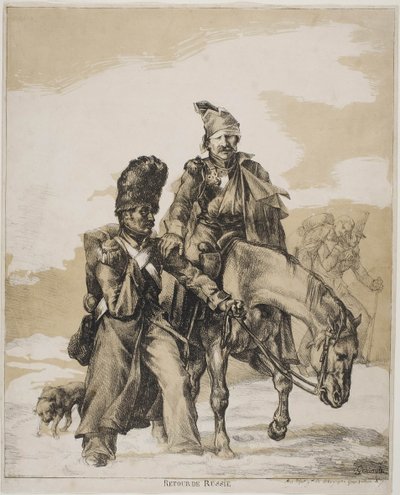 रूस से रिट्रीट, सीए 1818 द्वारा थियोडोर गेरिकौल्ट