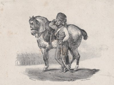 द ट्रम्पेट ऑफ़ द हसर्ड्स, 1823। द्वारा थियोडोर गेरिकौल्ट