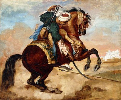 तुर्क राइडिंग ए ब्राउन अलेज़न हॉर्स, c.1810 द्वारा थियोडोर गेरिकौल्ट