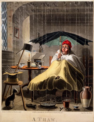 जार्ज हंट, 1827 द्वारा निर्मित एक थाव, प्रिंट द्वारा थियोडोर लेन