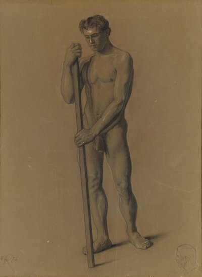 पुरुष चित्र का अध्ययन, 1875 द्वारा थियोडोर रॉबिन्सन