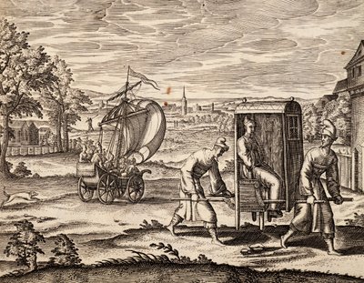चीनी सेडान, पूर्वी भारत, थियोडोर डी ब्राय (1528-1598), चीन द्वारा काम से उत्कीर्णन द्वारा थियोडोर डी ब्राय