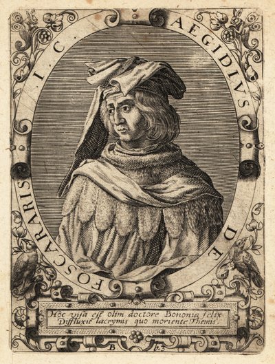 Egidio Foscherari, d.1289, इतालवी न्यायविद। द्वारा थियोडोर डी ब्राय