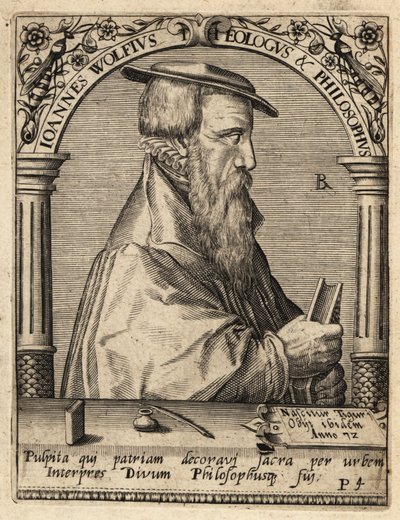 जोहान्स वुल्फ, c.1521-1572, स्विस सुधारवादी धर्मशास्त्री। द्वारा थियोडोर डी ब्राय