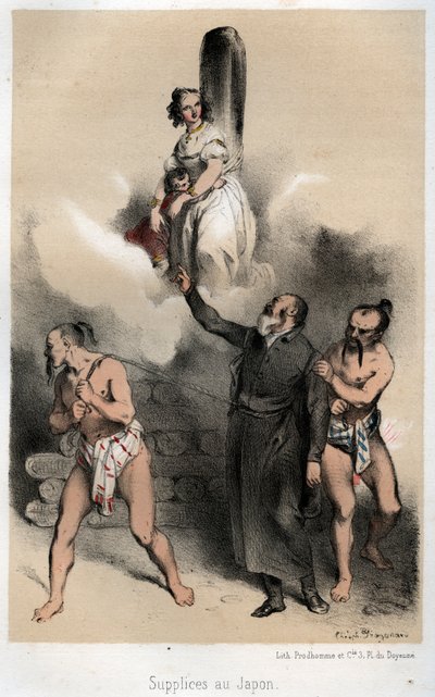 सेबेस्टियन किमुरा, अपनी हिस्सेदारी के लिए, 1845 द्वारा थियोफाइल एवरिस्टे फ्रैगनार्ड