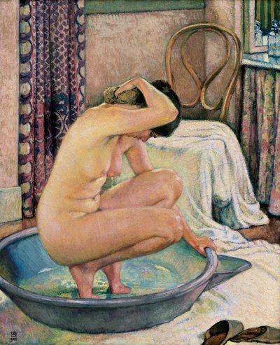 "नग्न में एक बेसिन" द्वारा Théo van Rysselberghe