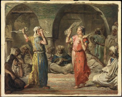 अल्जीरियाई नर्तक। रूमाल नृत्य, 1849। द्वारा थियोडोर चेसियारौ