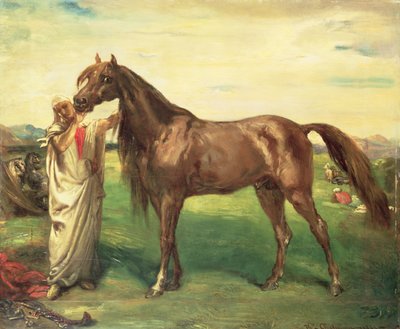 हैडजी, एक अरबियन स्टालियन, 1853 द्वारा थियोडोर चेसियारौ