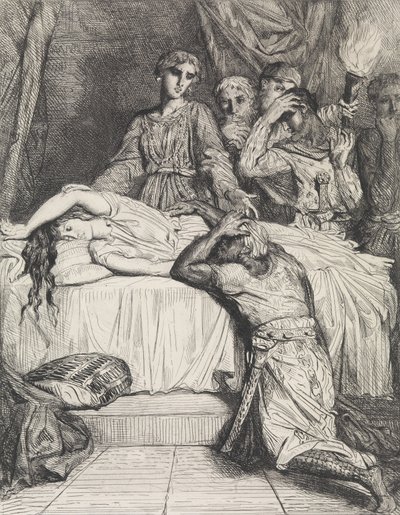 ओह! ओह! ओह !: ओथेलो एक्ट 5 से प्लेट 14, दृश्य 2, 1844 में उकेरा गया, आर..., 1844 में उकेरा गया, 1900 में पुनर्मुद्रित। द्वारा थियोडोर चेसियारौ
