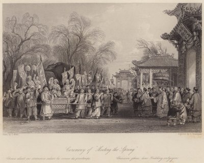 "मीटिंग द स्प्रिंग" (उत्कीर्णन) का समारोह द्वारा थॉमस (बाद) अलोम