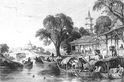 हू-चेन में सिल्क फार्म, जे. टिंगले द्वारा उकेरा गया (उत्कीर्णन) द्वारा थॉमस (बाद) अलोम