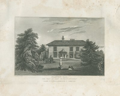 चेकली - बेउहर्स्ट हॉल: उत्कीर्णन, एनडी [सी 1820-1830] (प्रिंट) द्वारा थॉमस (बाद) अंडरवुड