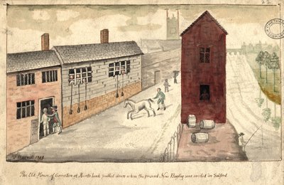 सुधार गृह, मैनचेस्टर, 1819 (कागज पर पेन und स्याही और wc) द्वारा थॉमस बैरिट