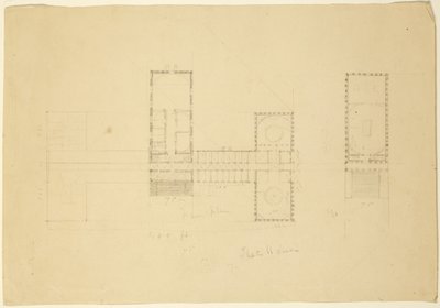 ओहियो स्टेट हाउस की भव्य योजना, c.1838 द्वारा थॉमस कोल