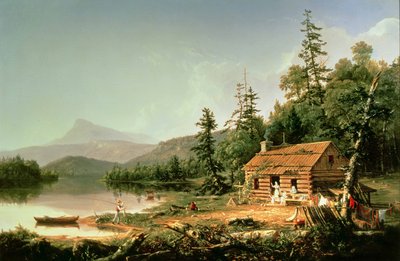 1847 में वुड्स में घर द्वारा थॉमस कोल
